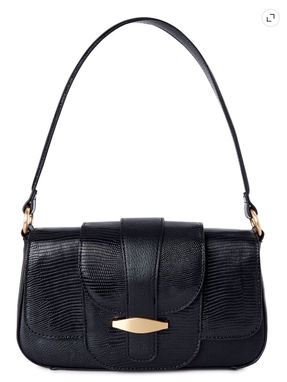 Womens Time And Tru Shoulder Bag Black
